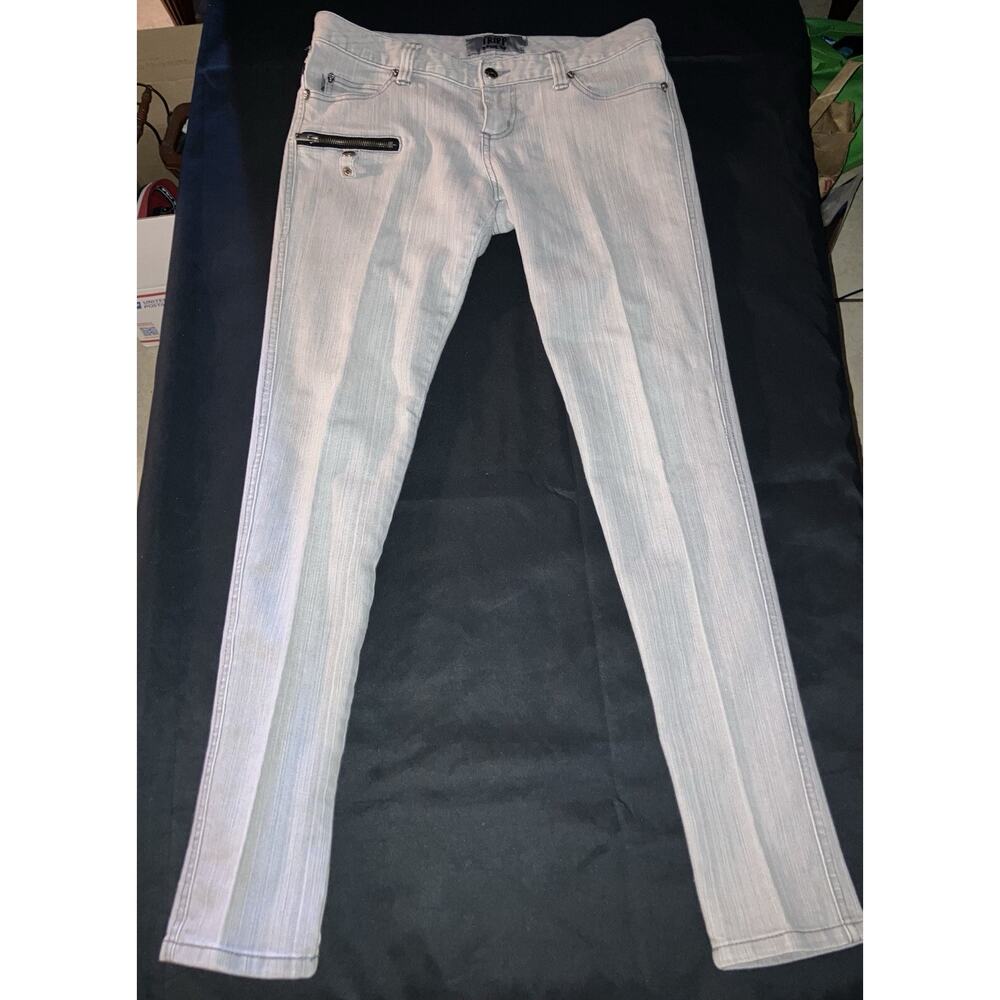 DAANG GOODMAN TRIPP NYC GRAY WASHED ZIP ACCENT JEGGING SKINNY JEANS Size 11